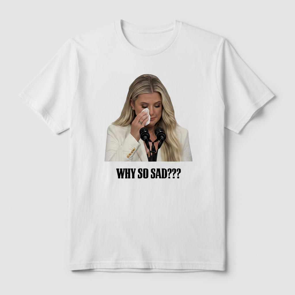 Why So Sad white t-shirt mockup