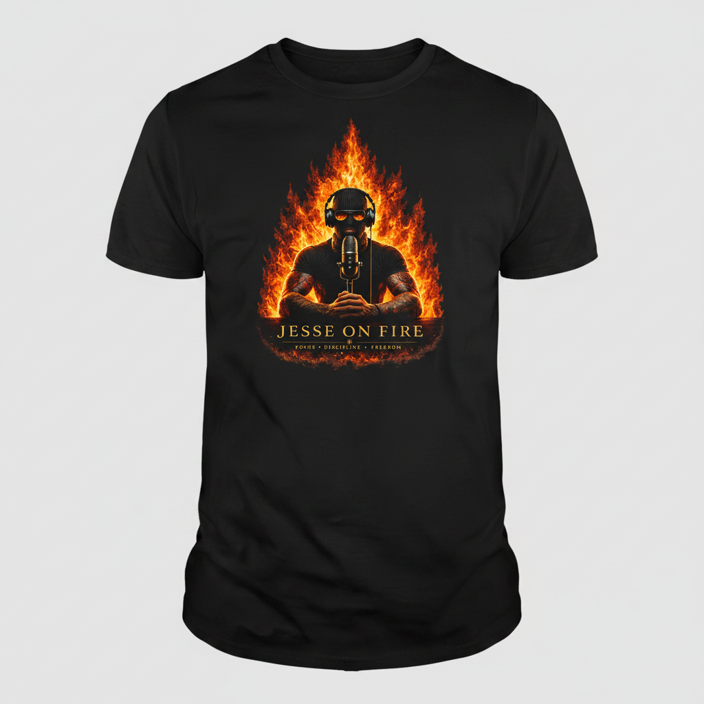 Jesse On Fire Black Tee Mockup