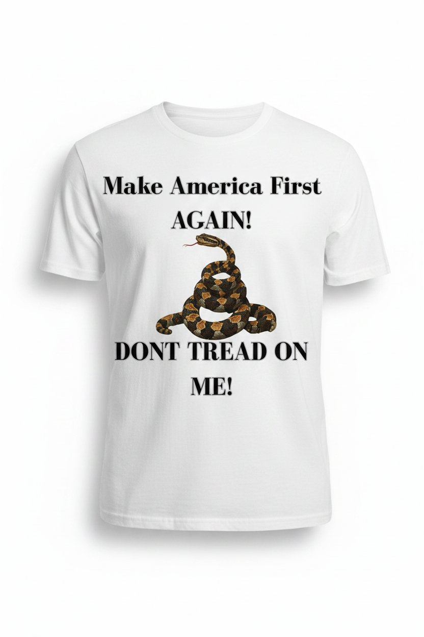 MAFA Don't Tread On Me White T-Shirt Mockup