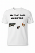 My Food Eats Your Food White T-Shirt Mockup